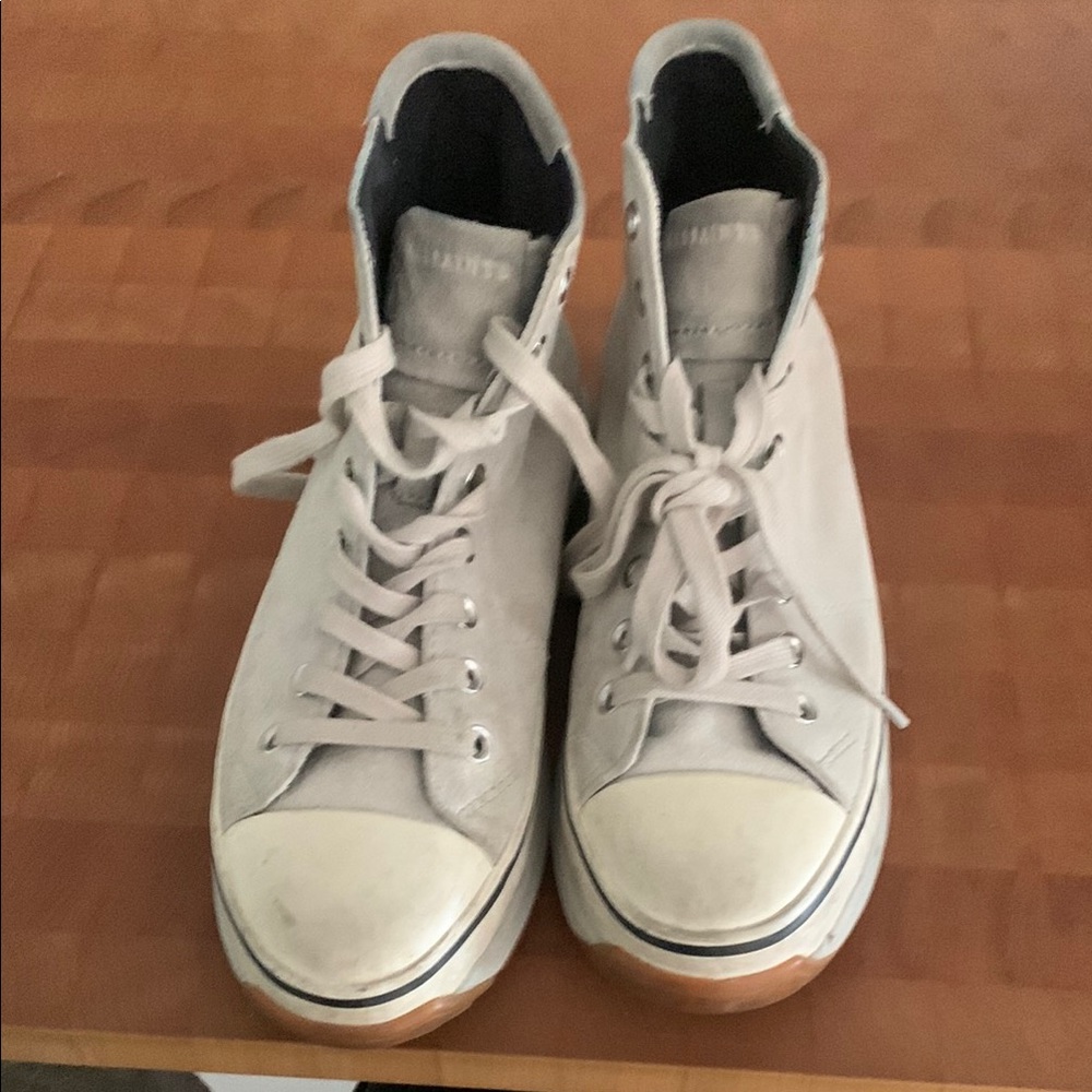 All Saints suede cream High-Top Sneakers